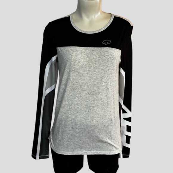 Fox Racing Tops - Fox Racing Shirt Women's Grey Black Long Sleeve Moto Jersey Size Small
